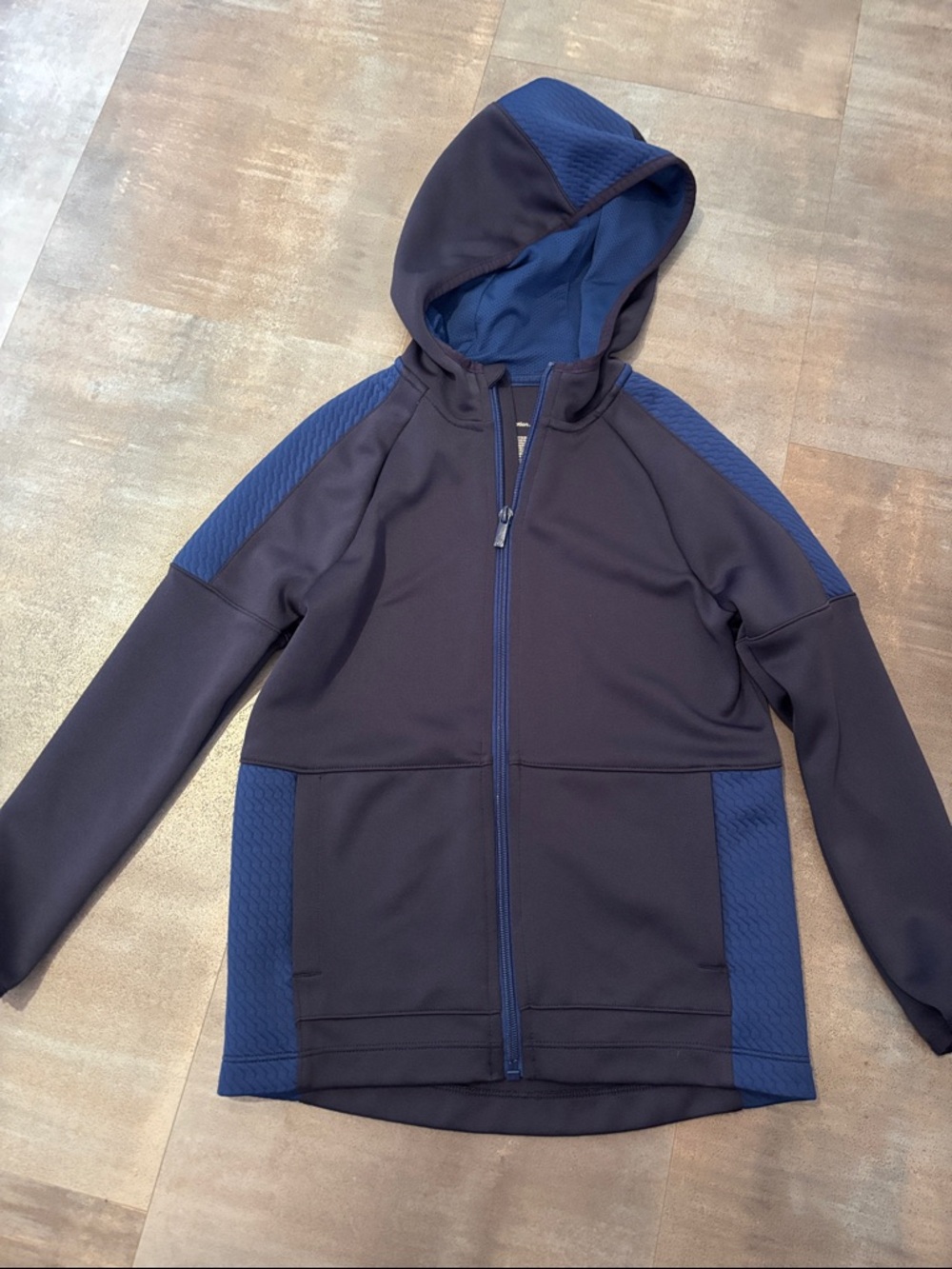 all in motion Navy and Royal Blue Zip-Up Hoodie size small